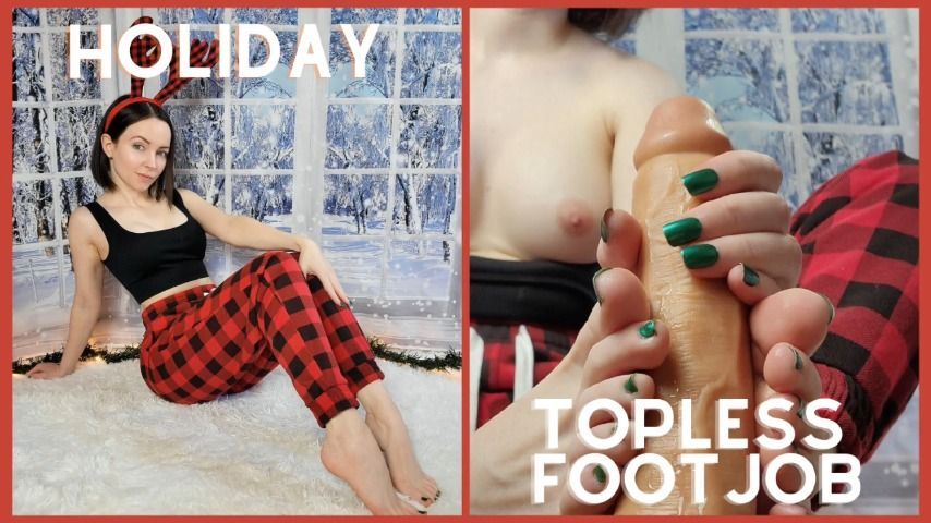 Topless Footjob