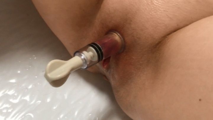 Vacuum Clit Pump and Pussy Masturbation