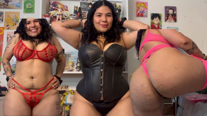 I try on a lingerie set and twerk