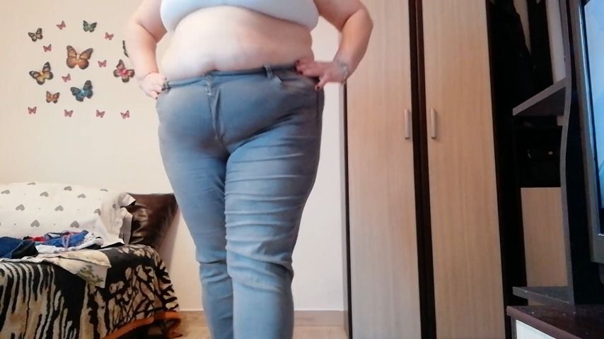 Squeezing into a few pairs of jeans