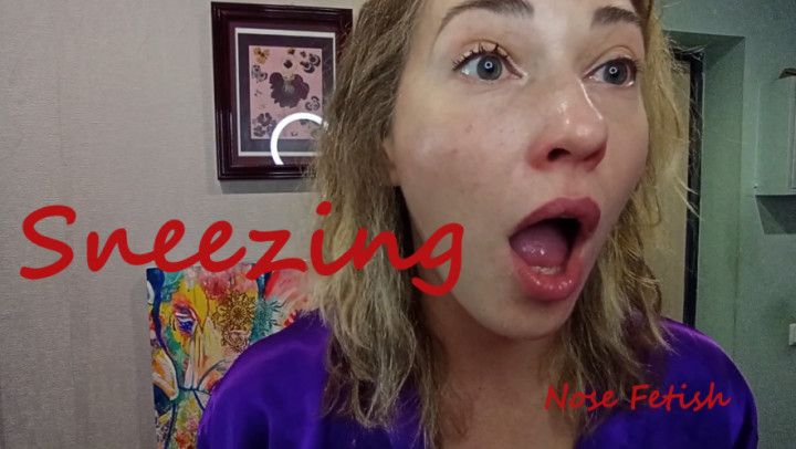 Sneezing while doing make up