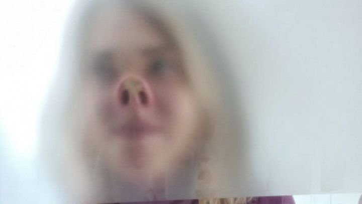 My pig nose on window