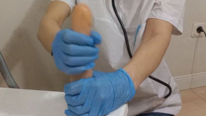 Sexy nurse in gloves