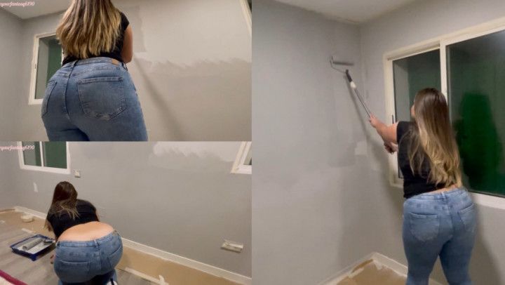 Gassy girls is painting your house