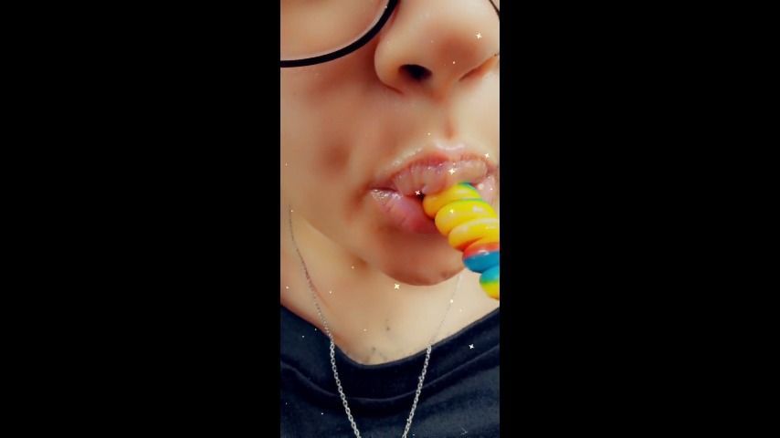 Lollipop licking and ass insertion