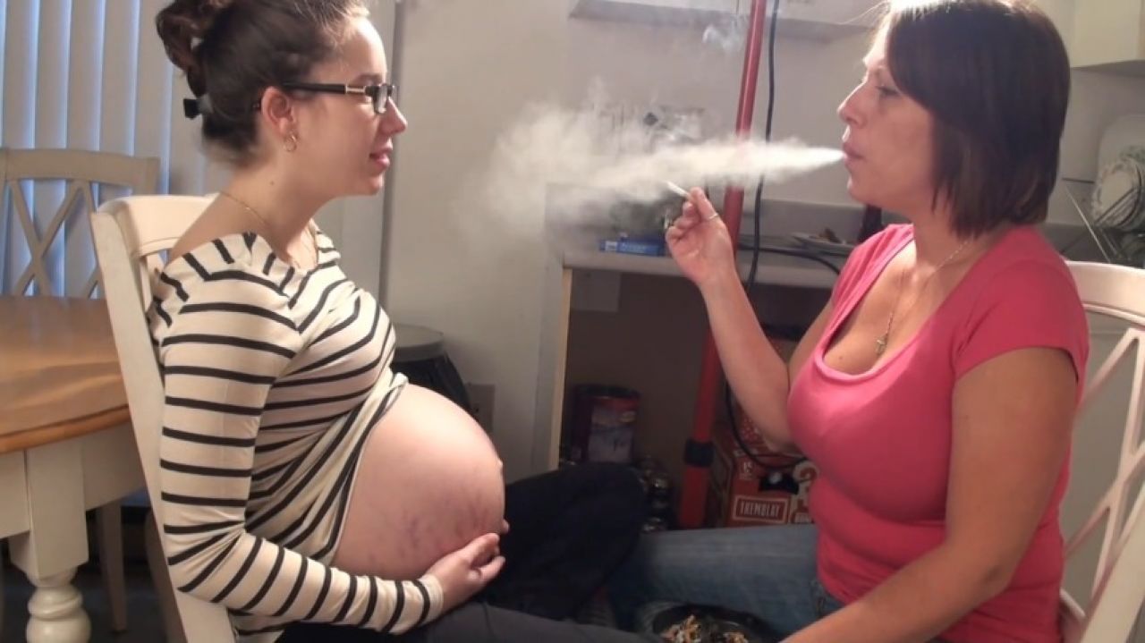 9 months prego, getting smoke feed by Ticha