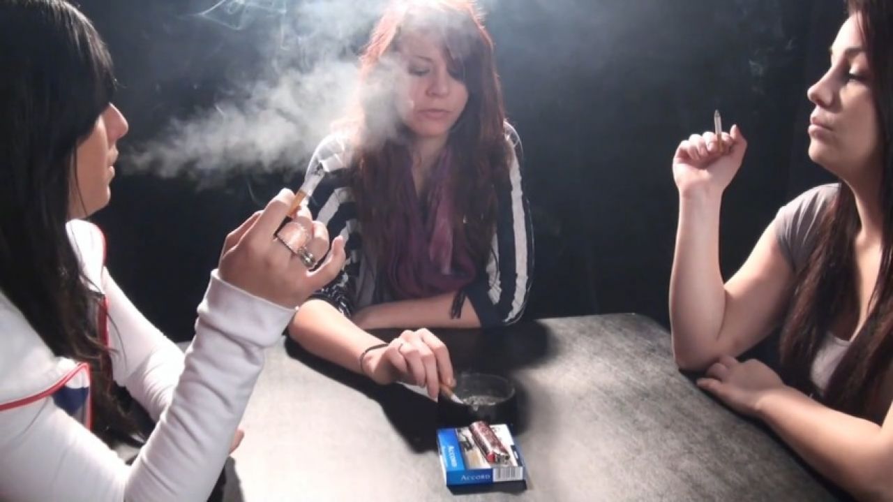 tati and Cindy smoke engulfing there friend