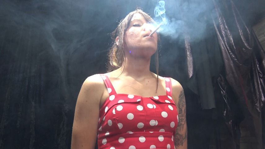 nose exhales, from a smoke godesses