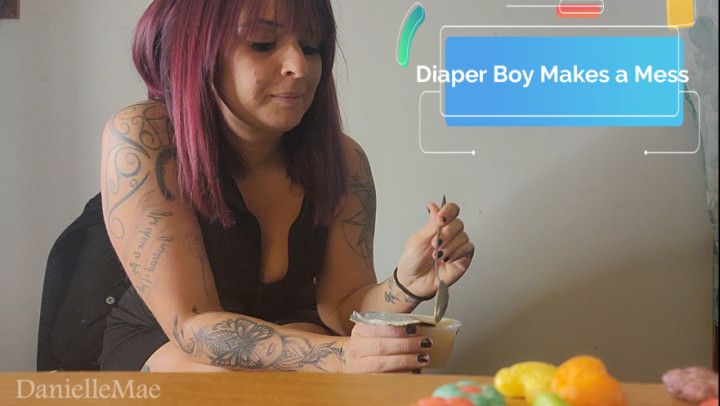 Diaper Boy Makes a Mess Humiliation