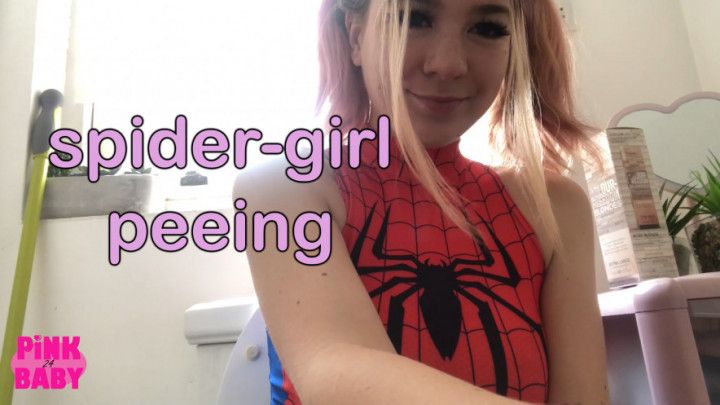 spider girl peeing