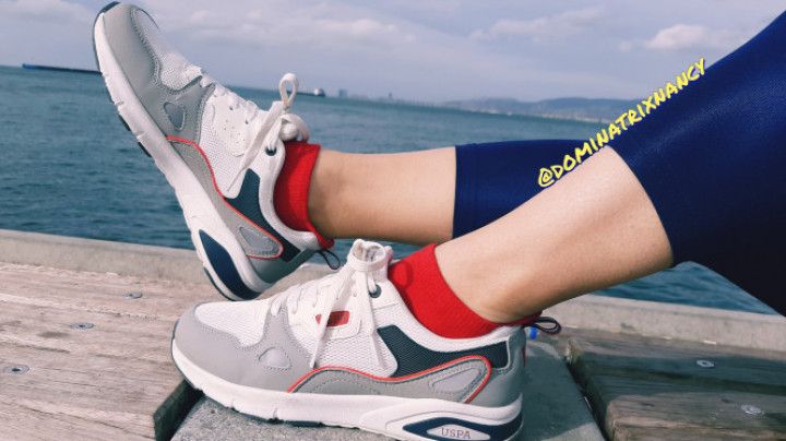 ON THE SEA BENCH - LEGS SOCKS AND SHOES