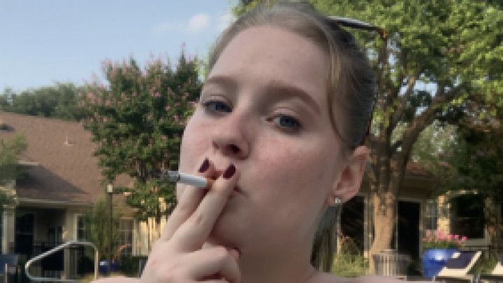 Smoking a Cigarette in the Pool