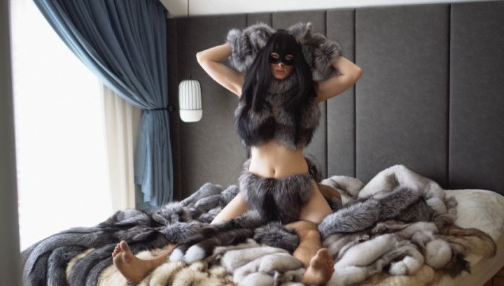 Furry fur suit hard fuck ends with huge cum load in mouth