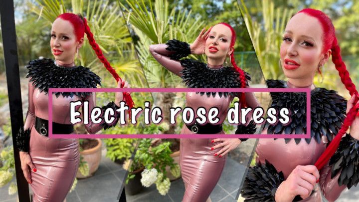 Electric rose latex dress