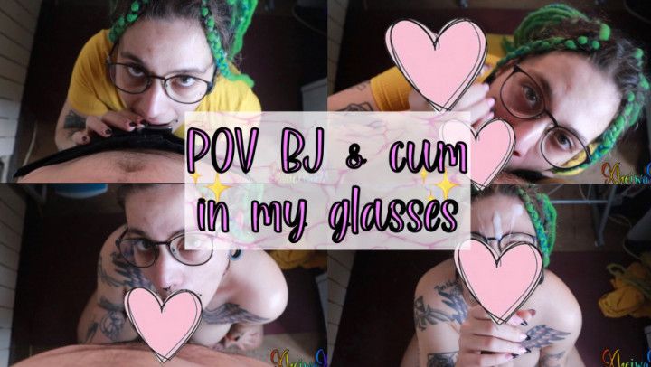 POV BJ &amp; CUM IN GLASSES