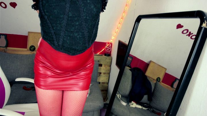 Red Latex Skirt Part 1