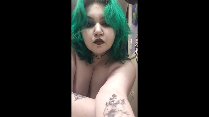 Fat goth girl takes it off FOR YOU