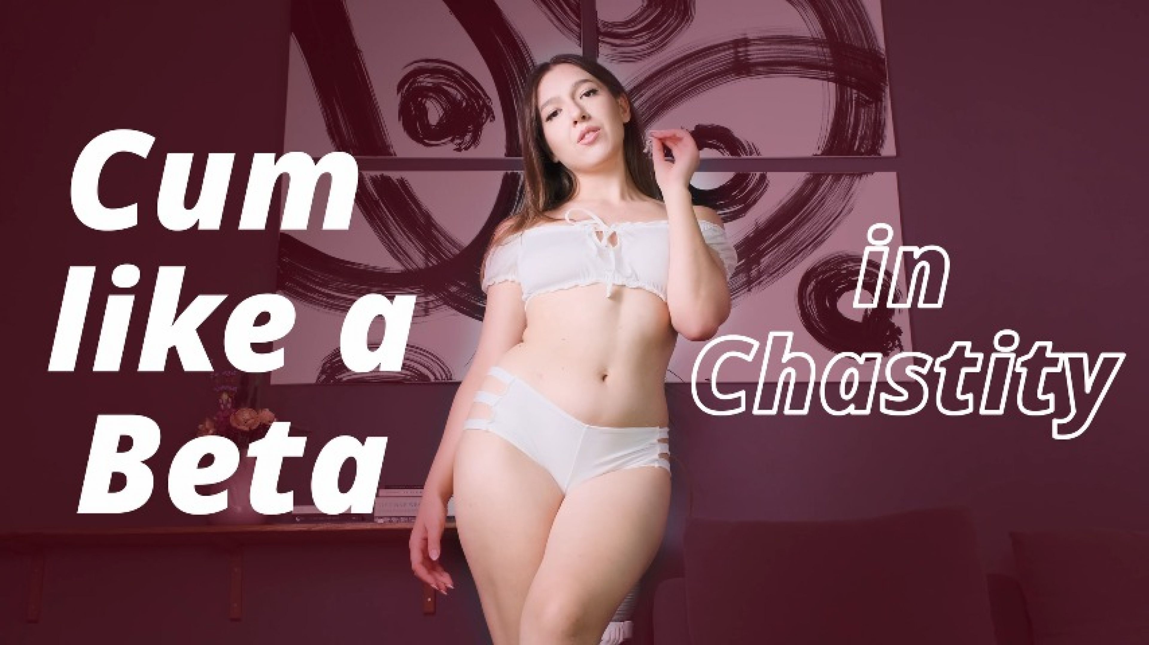 Cum like a beta in chastity