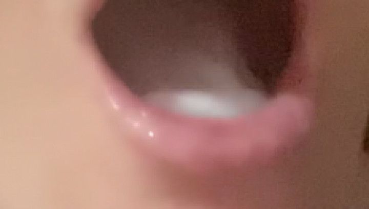 Arse to mouth with cum in mouth