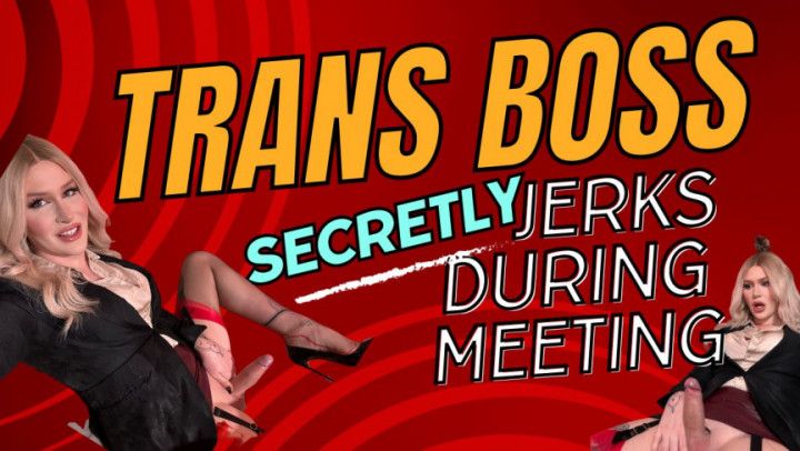 Trans Boss is caught wanking in zoom meeting