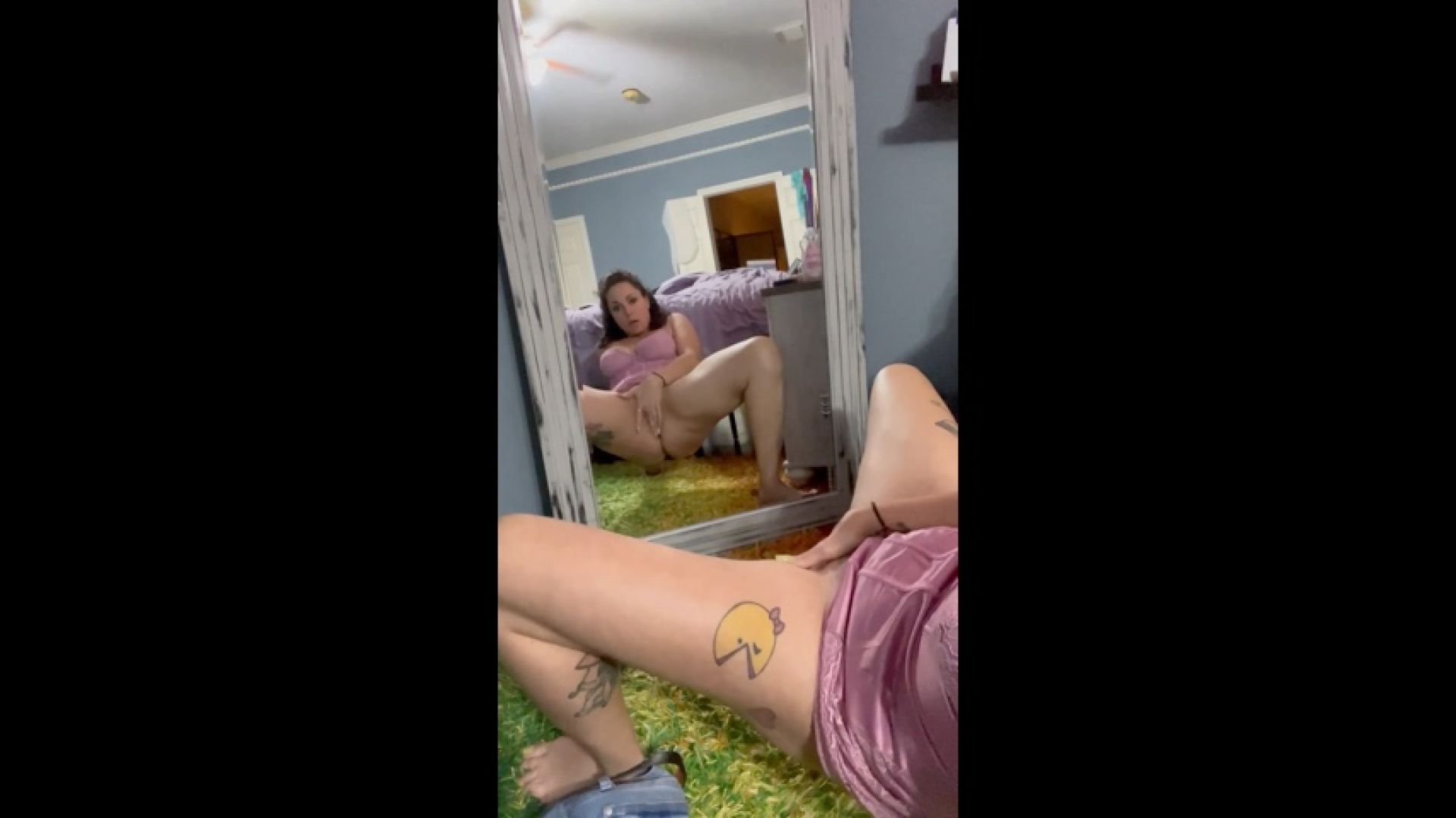 Betty the super soaker - squirting on my mirror