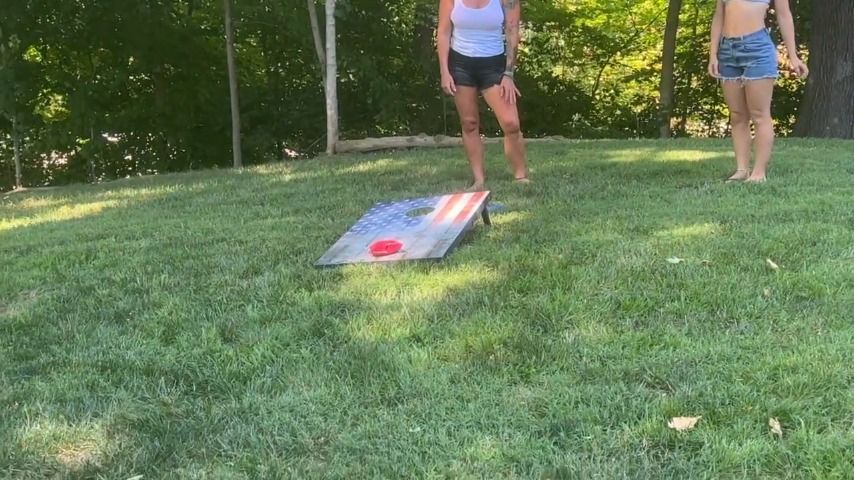 Strip CornHole When Strangers Show Up