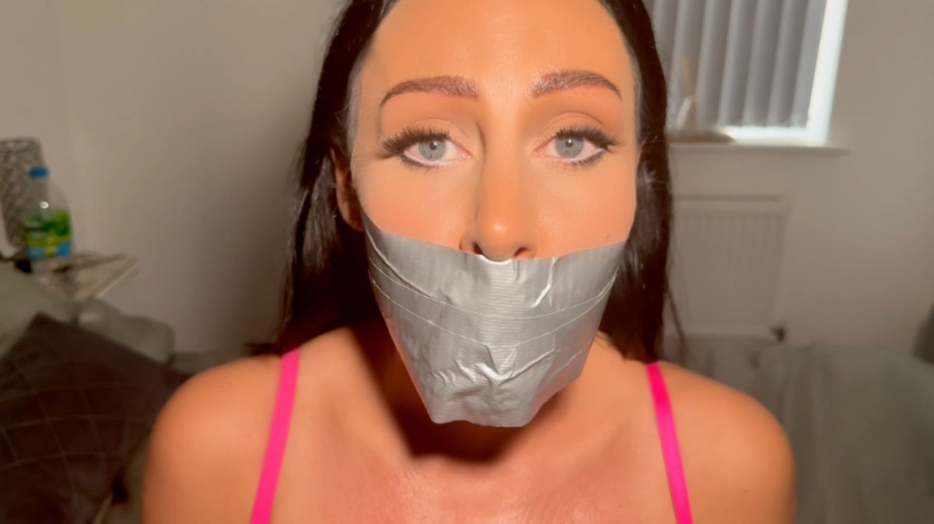 Tape gagged plaything