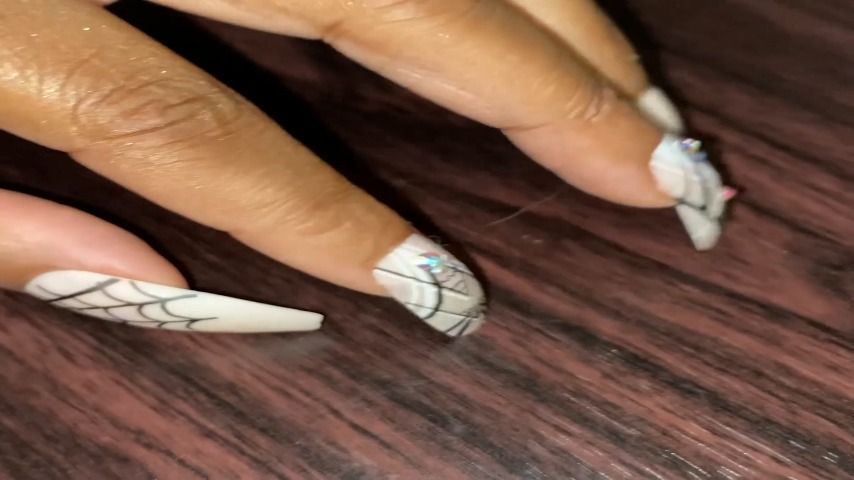 Sexy nail art fingering tapping