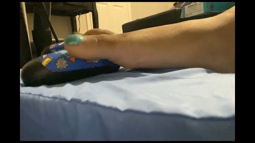 Soles playing with controller