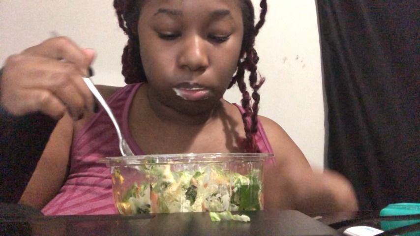 giantess enjoying tiny human salad