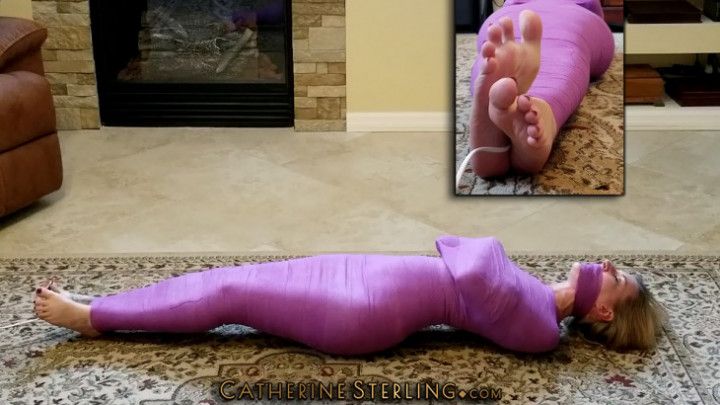 0092 Mummified Barefoot Bondage Orgasms