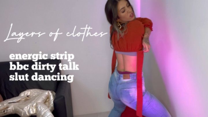Stripper shows several layers of clothes