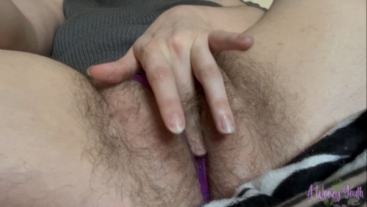 Teasing my hairy pussy