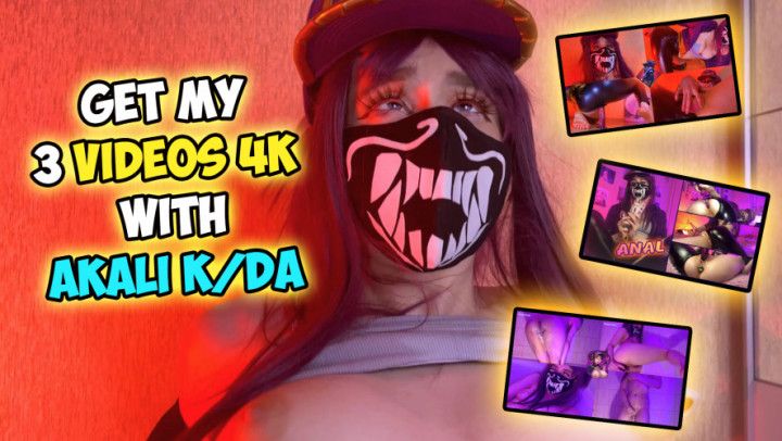 GET MY VIDEOS with AKALI KDA lol cosplay