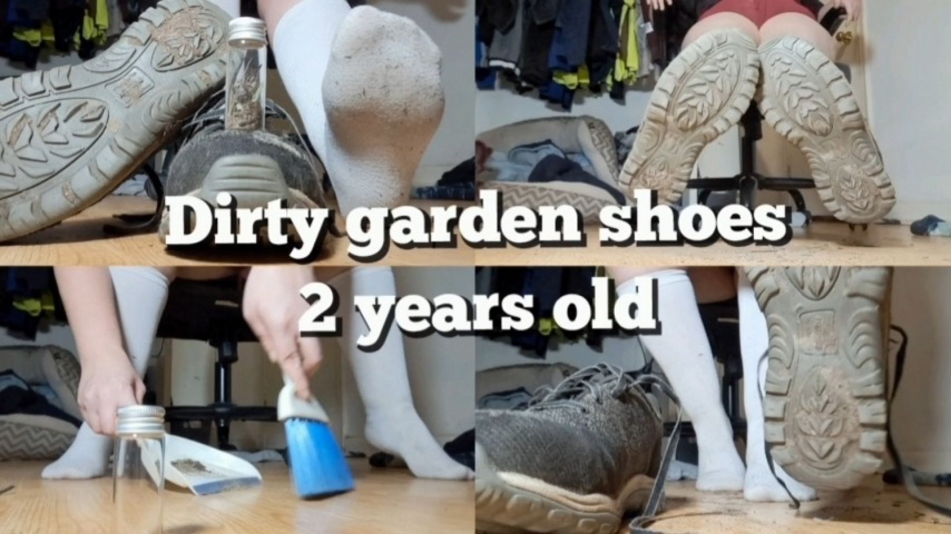 Dirty garden shoes humiliation