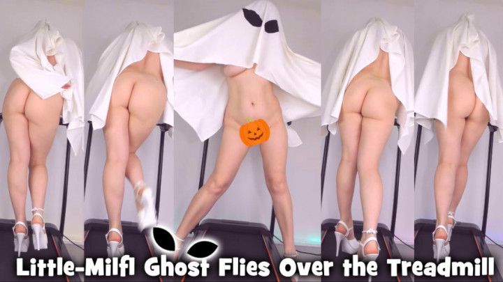 Little-Milfl Sexy Ghost Flies Over the Treadmill