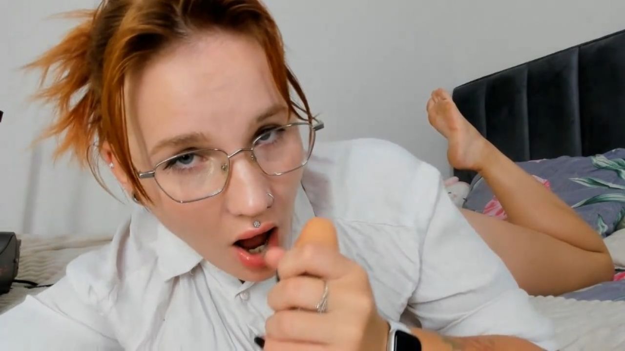 Nerdy School girl JOI+BJ