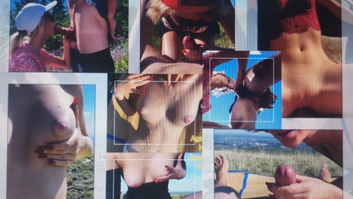 Public outdoor compilation with sexy Agatha Harris