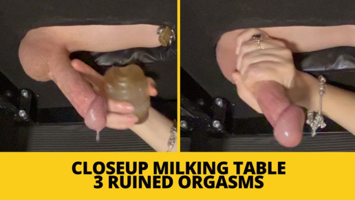 Closeup Milking Table 3 Ruined Orgasms