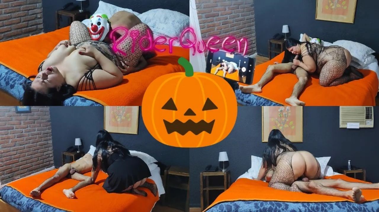 Movie Roleplay 16 Halloween Sex Threesome with Husband