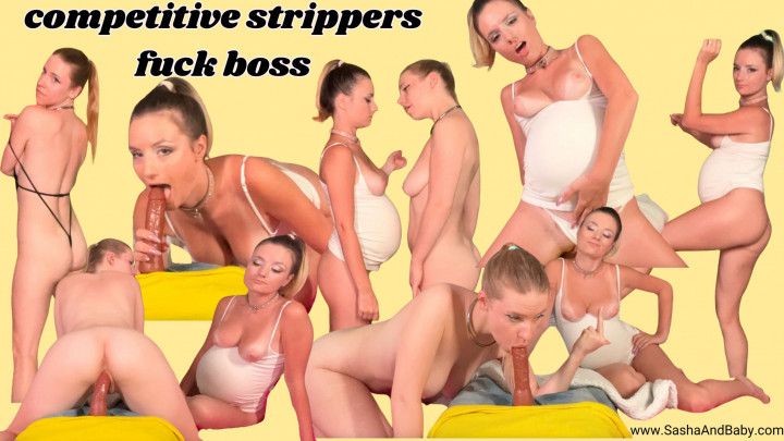 Competitive Strippers Twerk and Fuck Boss POV Pregnant Kink