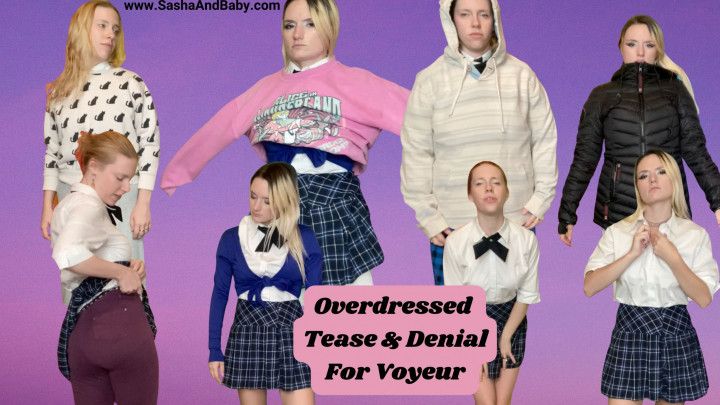 Overdressed School Girls Tease &amp; Denial For Caught Voyeur