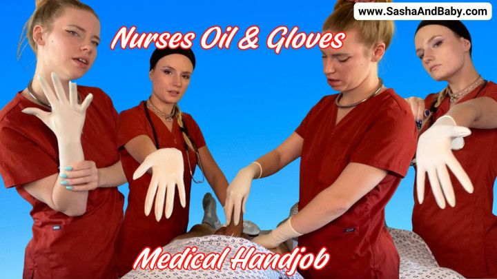 BGG Nurses Oil &amp; Latex Rubber Gloves Medical Handjob