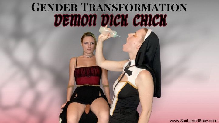 Gender Transformation into Demon Dick Chick