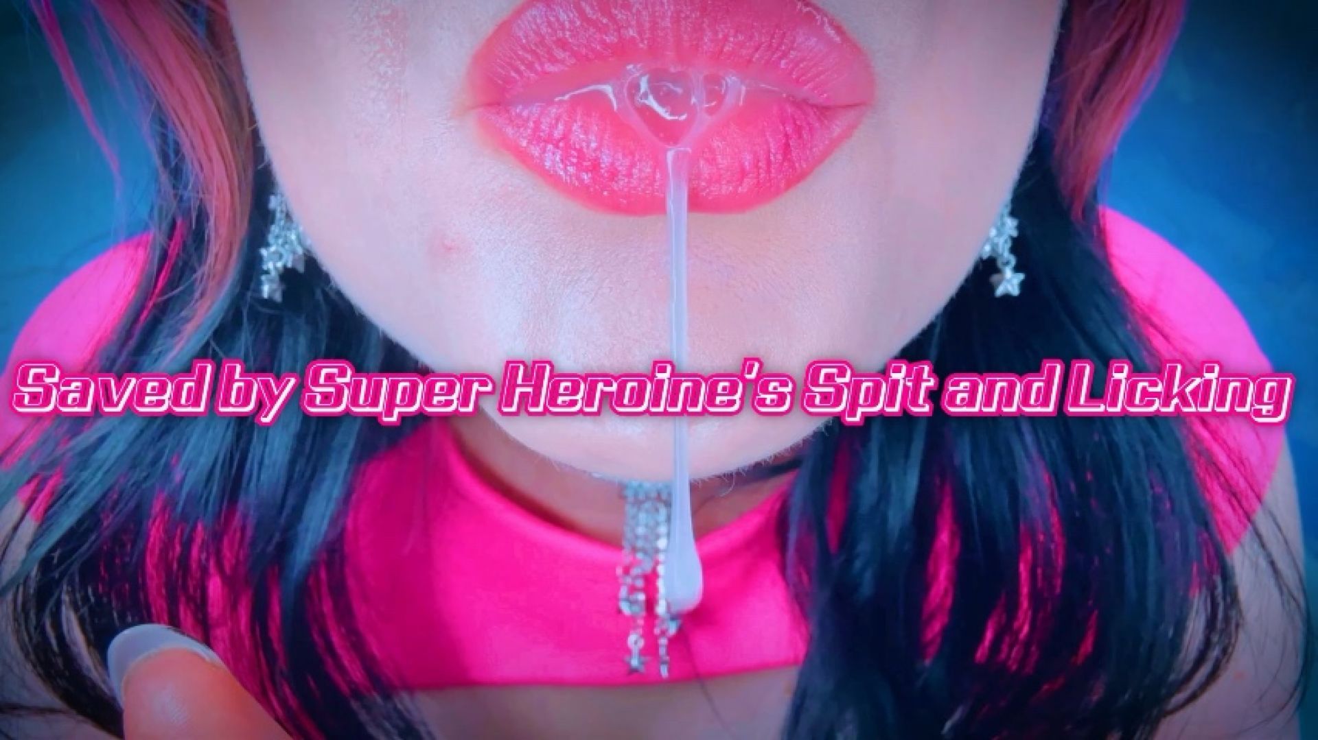 Saved by Super Heroine's Spit and Licking