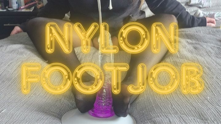 Nylon Footjob With Cum Countdown