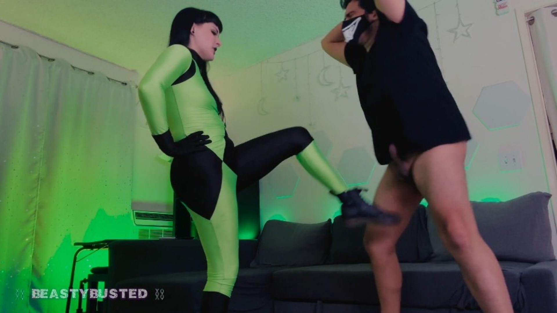 Shego the Ball Beating Villainess! Cosplay Ballbusting