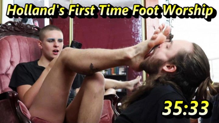 Holland's First Time Foot Worship