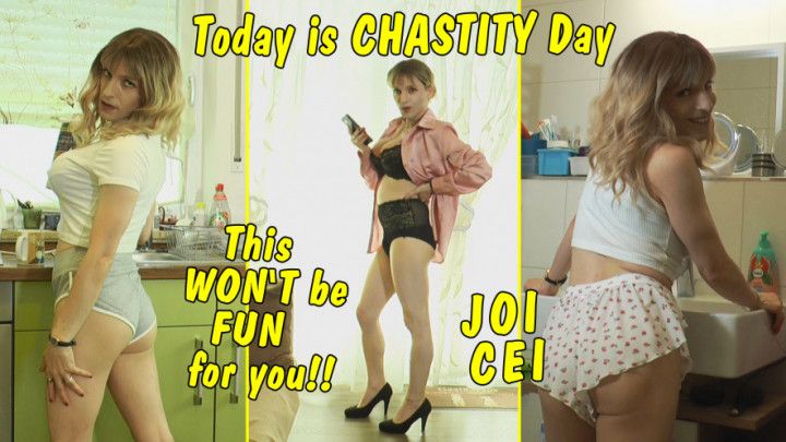 Chastity Day for you! Loser JOI CEI by Tranny Girl! GERMAN