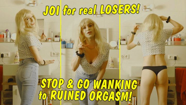 JOI for losers! Stop&amp;go wanking to ruined orgasm! GERMAN